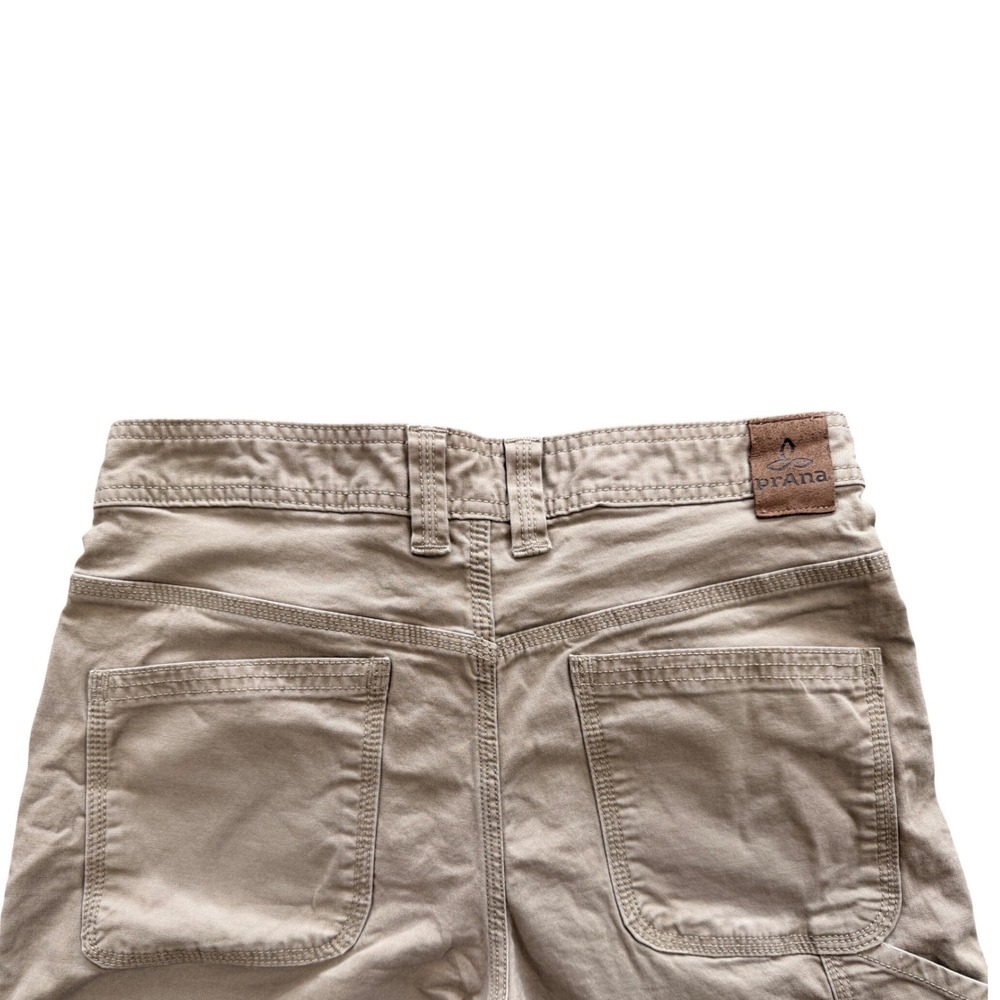 Prana Zion Carpenter Shorts Mens 28 Khaki Tan Stretch Canvas Hiking Utility 11L - Picture 3 of 6